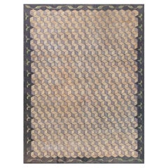 Doris Leslie Blau Vintage American Hooked Geometric Rug