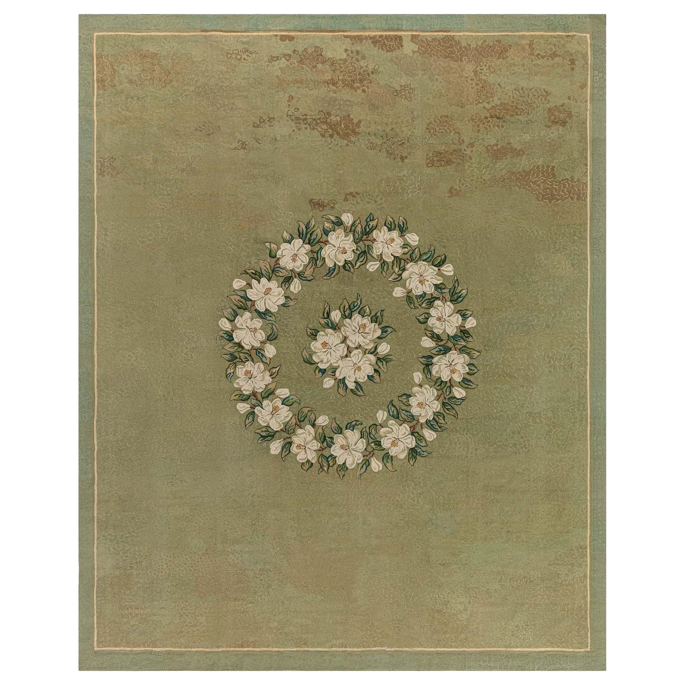 Doris Leslie Blau Alfombra Americana Vintage Enganchada