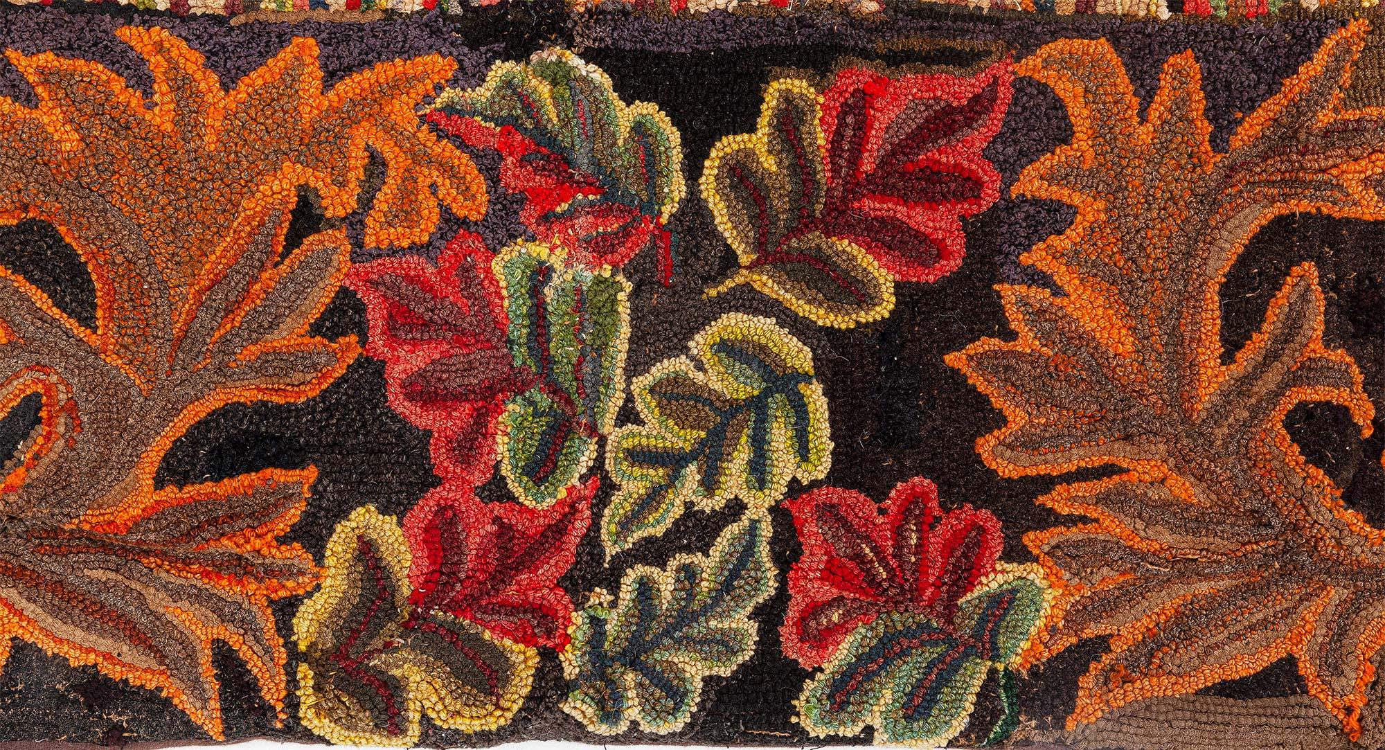 Doris Leslie Blau Vibrant Antique American Hooked Rug For Sale 3