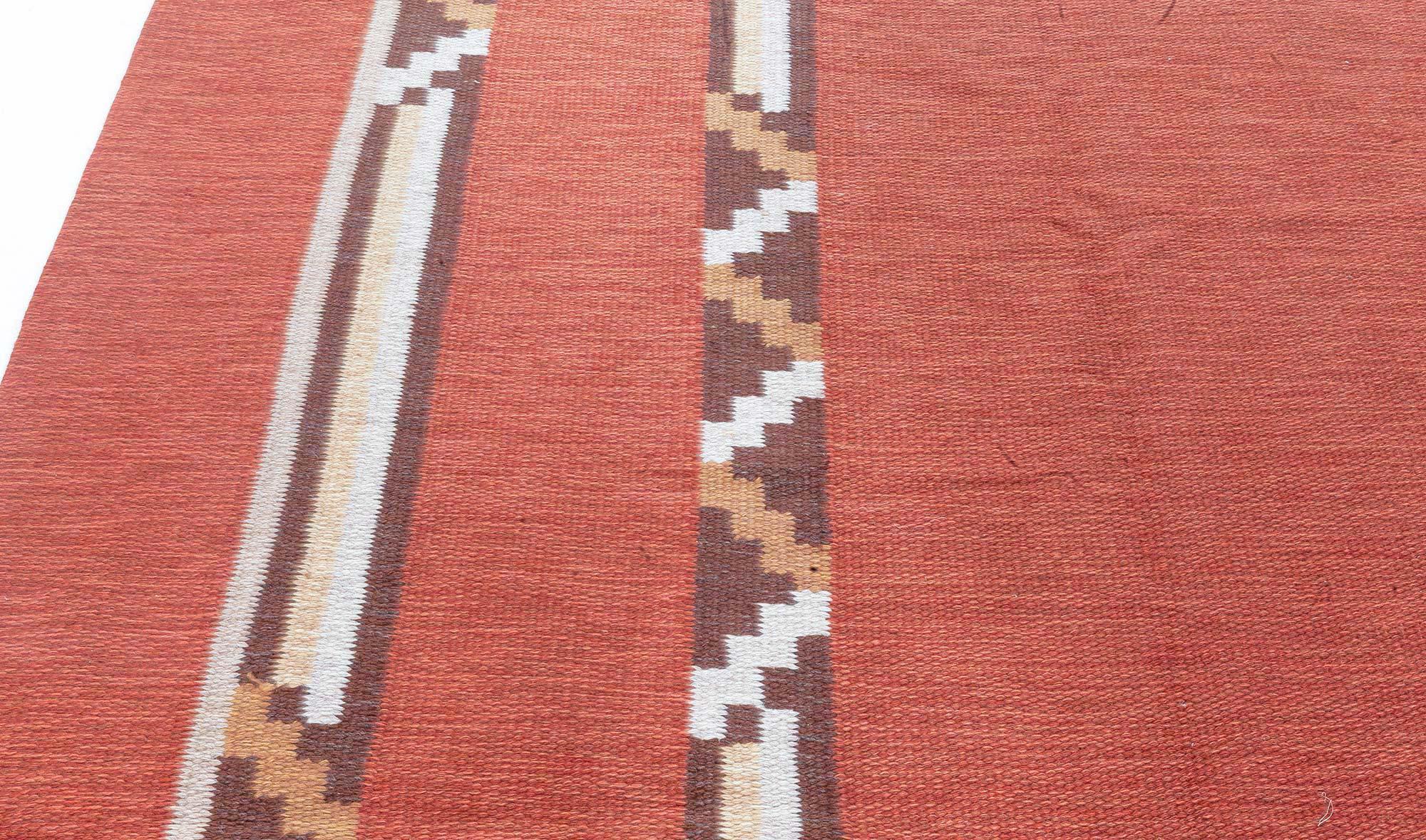 Doris Leslie Blau Vintage Art Deco Swedish Flat Weave Rug In Good Condition For Sale In New York, NY
