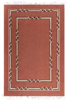 Doris Leslie Blau Vintage Art Deco Swedish Flat Weave Rug