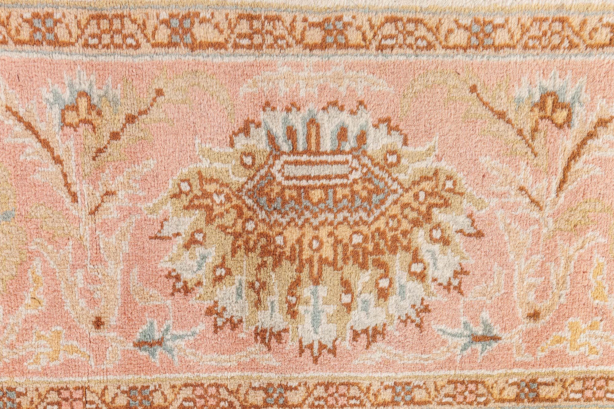 Doris Leslie Blau Antique Turkish Oushak Rug In Good Condition For Sale In New York, NY