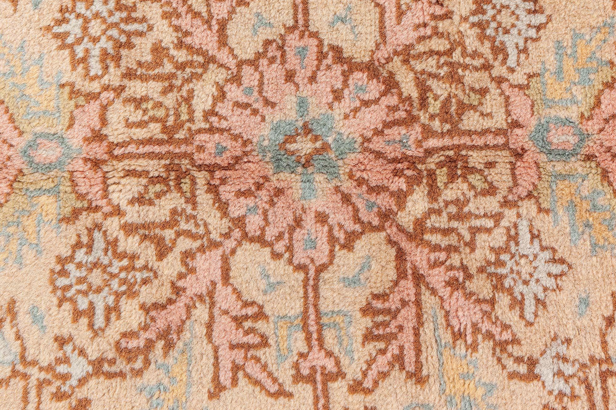 20th Century Doris Leslie Blau Antique Turkish Oushak Rug For Sale