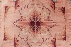 Doris Leslie Blau Vintage Chinese Art Deco Abstract Dusty Pink Hand-Knotted Rug