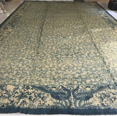 Doris Leslie Blau Vintage Chinese Art Deco Abstract Oversized Pale Sand Rug