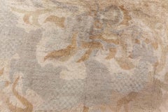 Doris Leslie Blau Vintage Chinese Art Deco Geometric Oversized Light Beige Rug