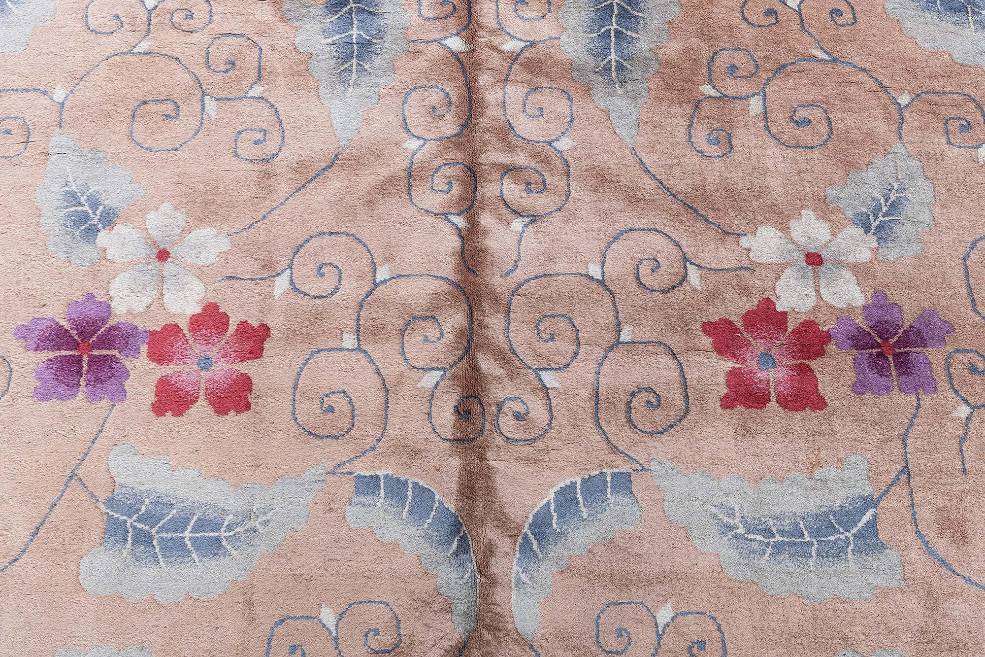 Mid-Century Modern Doris Leslie Blau Vintage Chinese Art Deco Rug For Sale