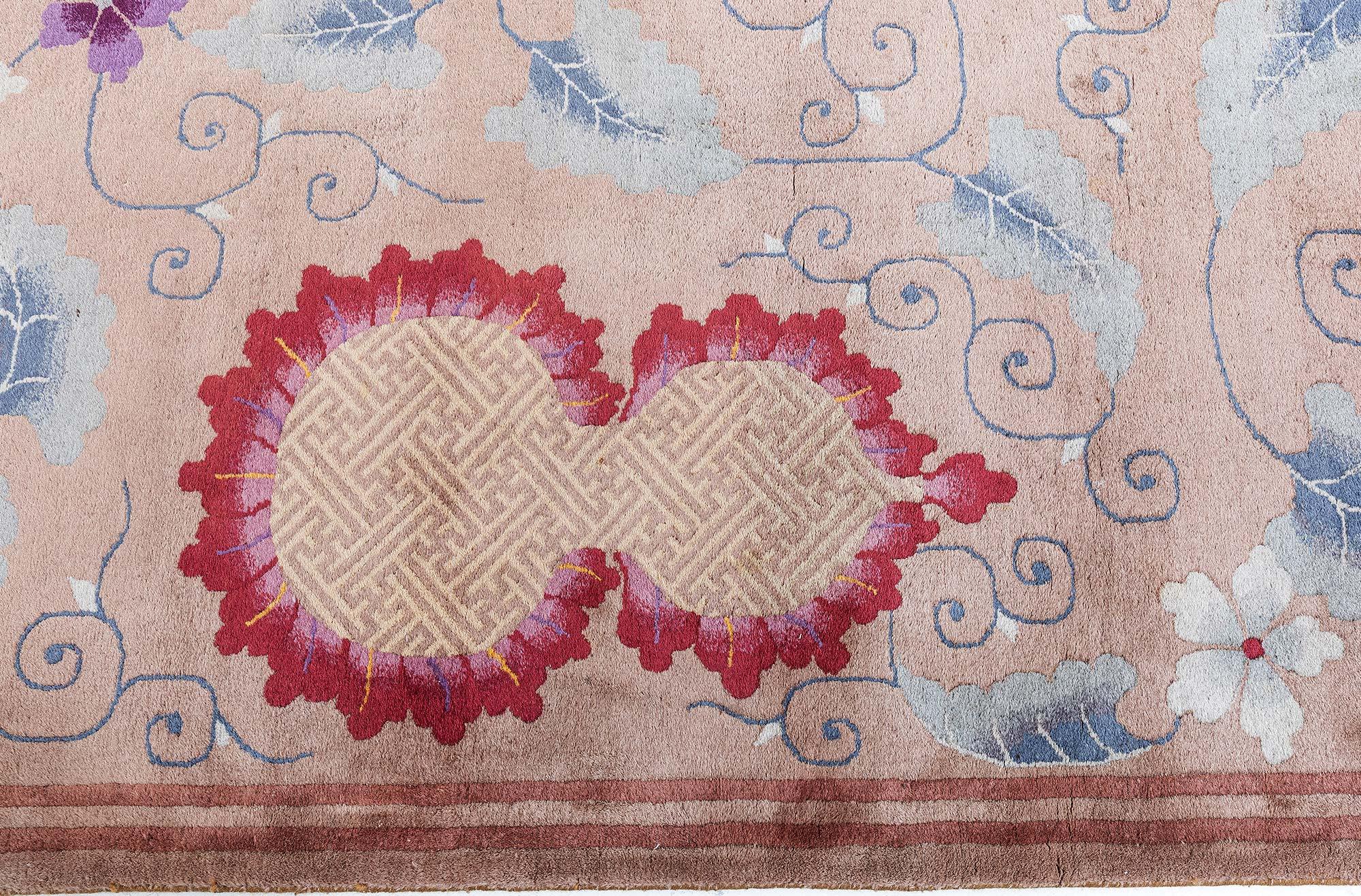 Hand-Knotted Doris Leslie Blau Vintage Chinese Art Deco Rug For Sale