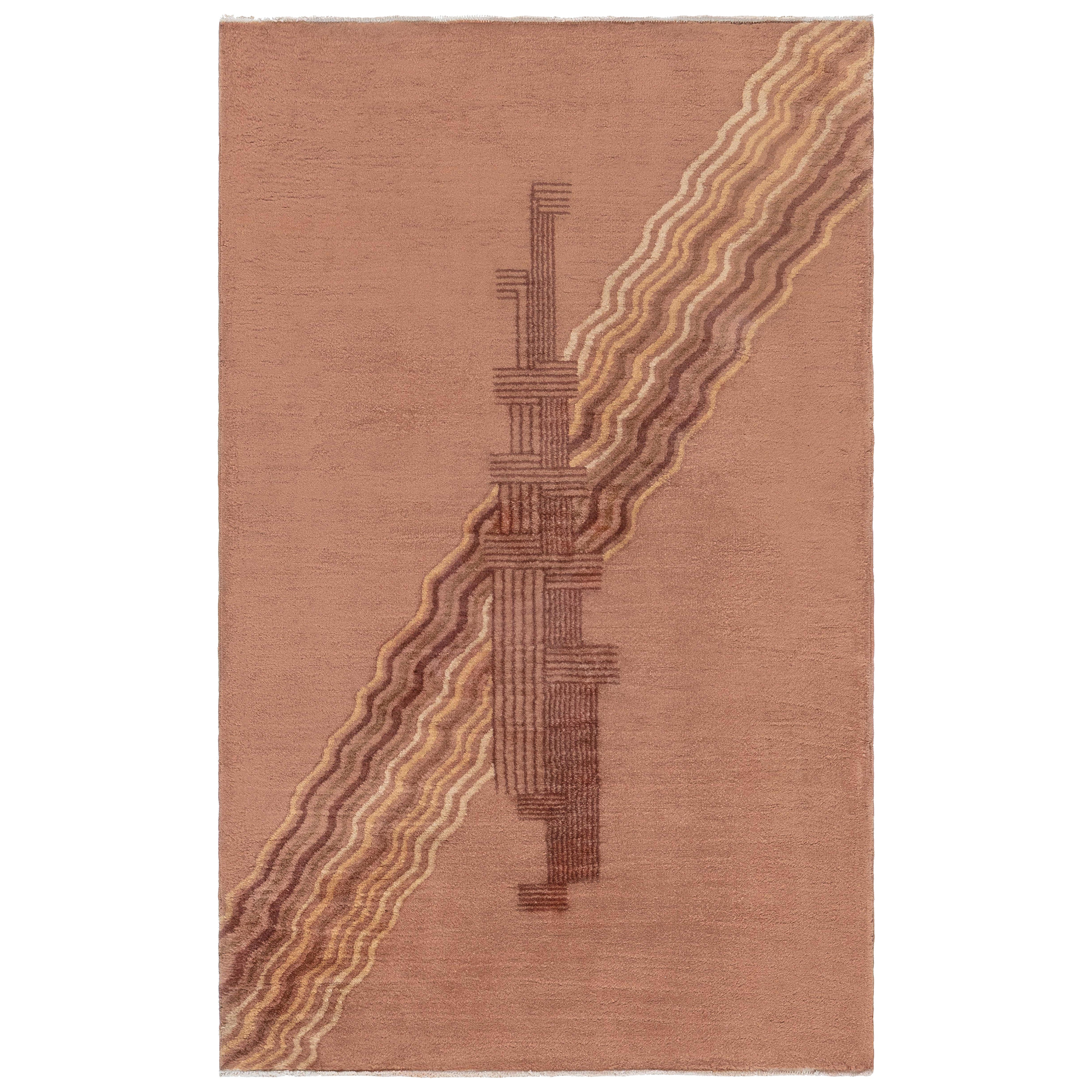 Doris Leslie Blau Vintage Chinese Art Deco Rug For Sale