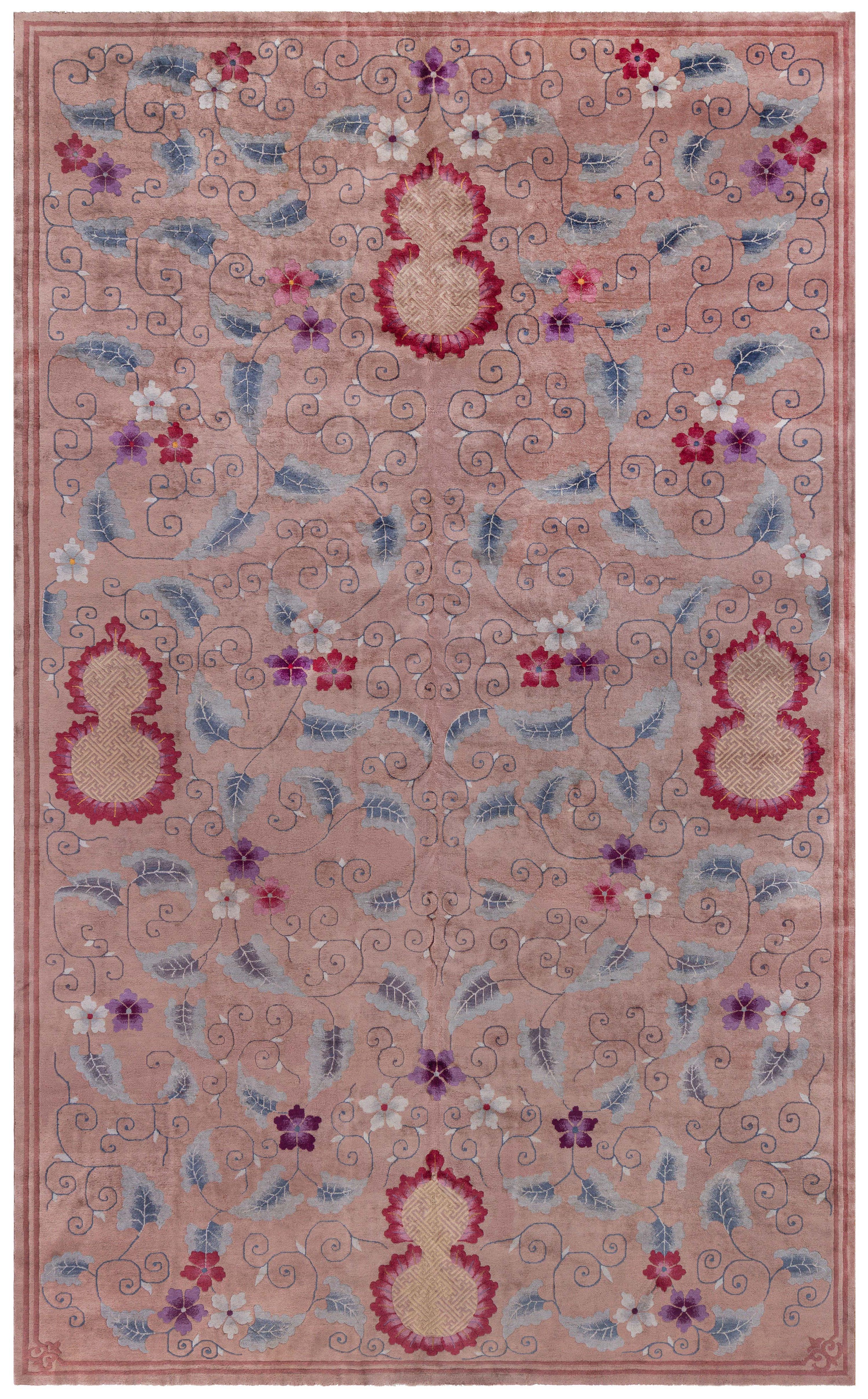 Doris Leslie Blau Vintage Chinese Art Deco Rug For Sale