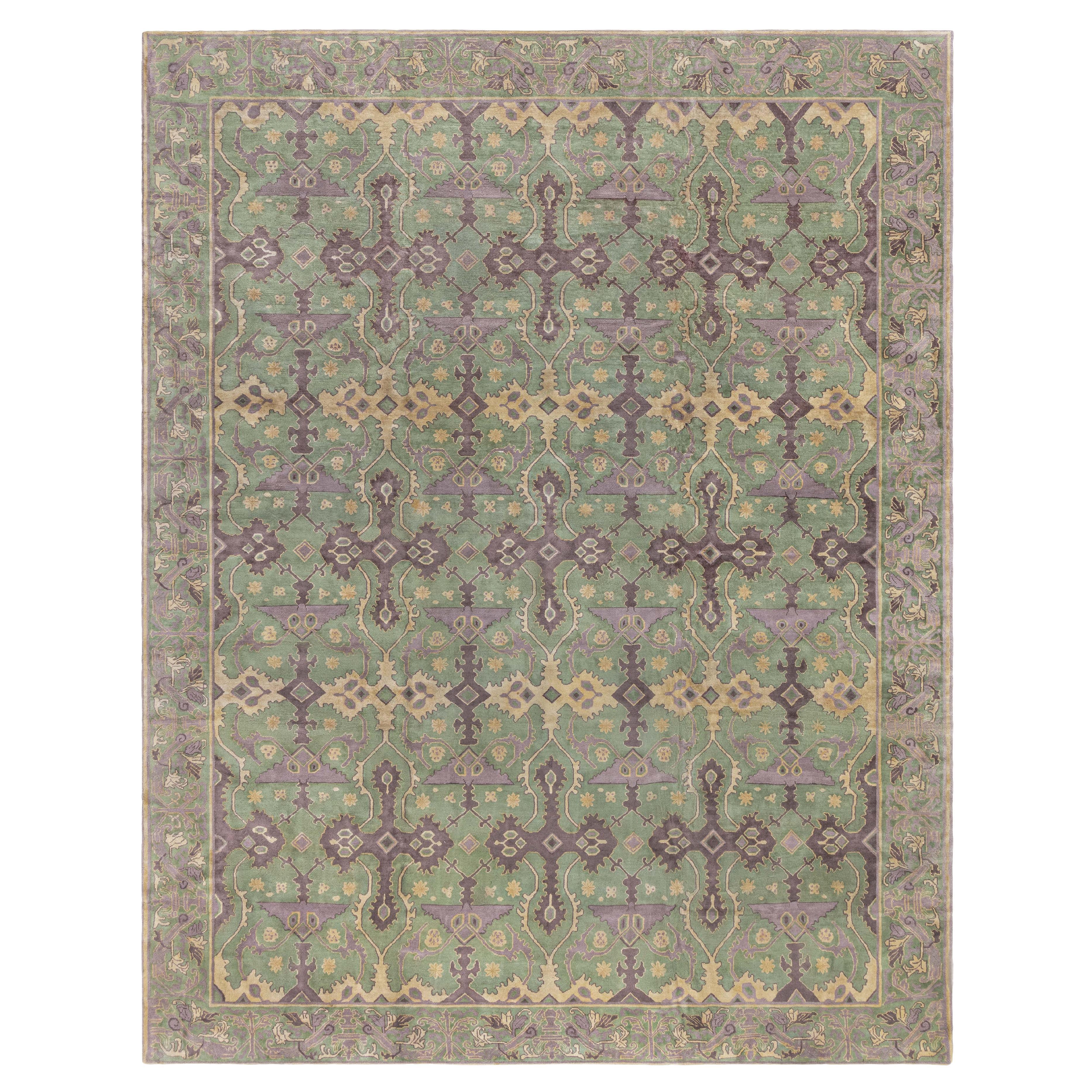 Doris Leslie Blau Vintage Chinese Art Deco Wool Rug