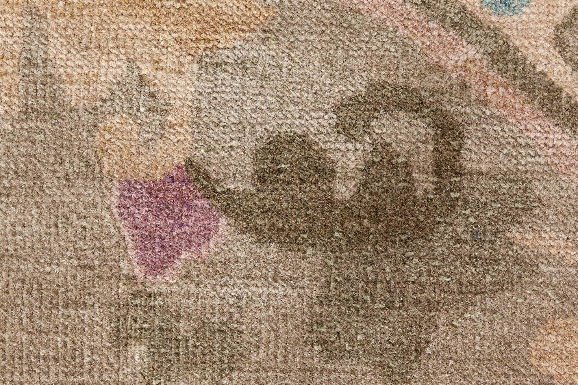 Tapis chinois vintage en laine botanique fait à la main
Dimensions : 13'3