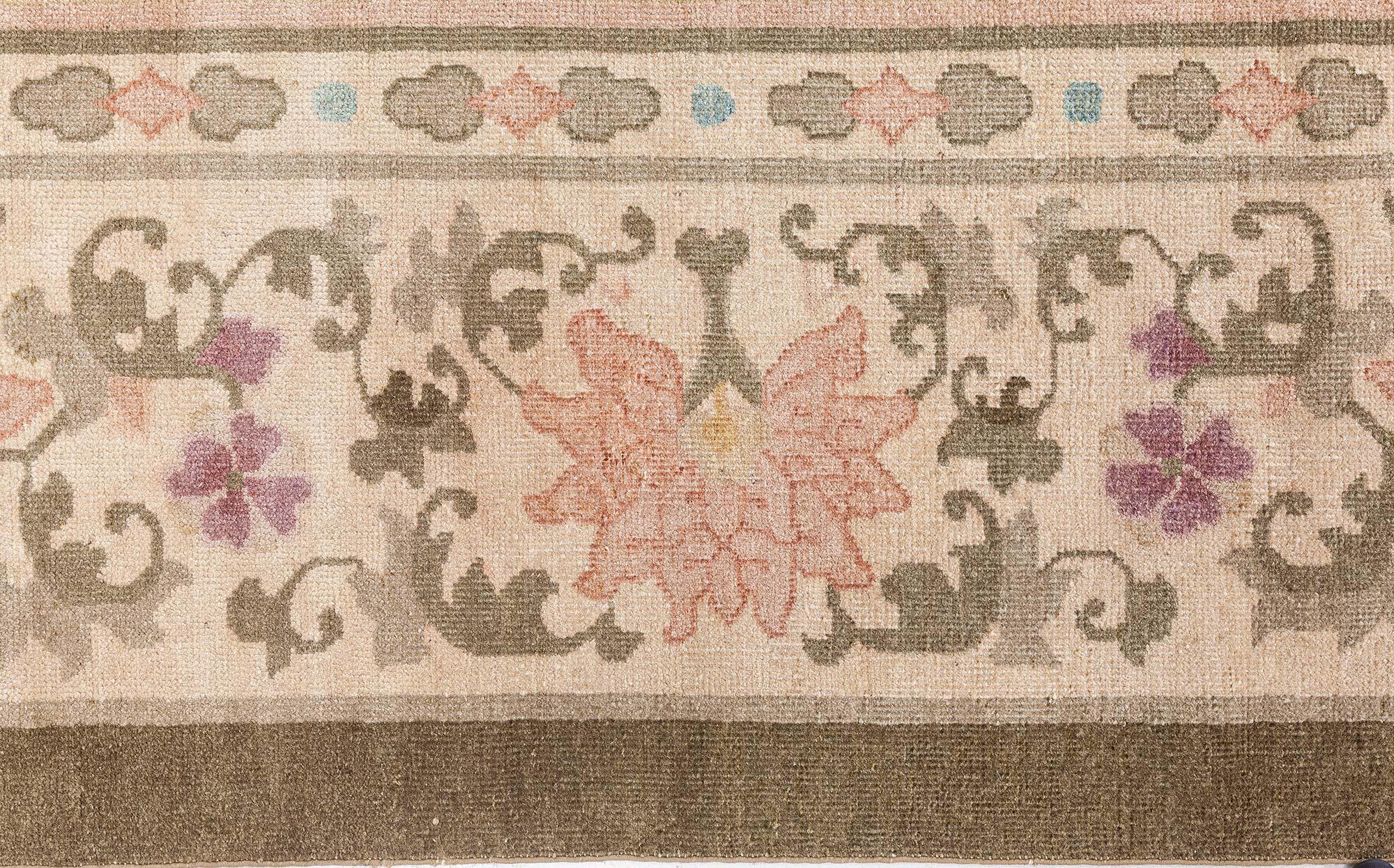 Tapis vintage en laine botanique chinoise fait à la main Doris Leslie Blau en vente 1