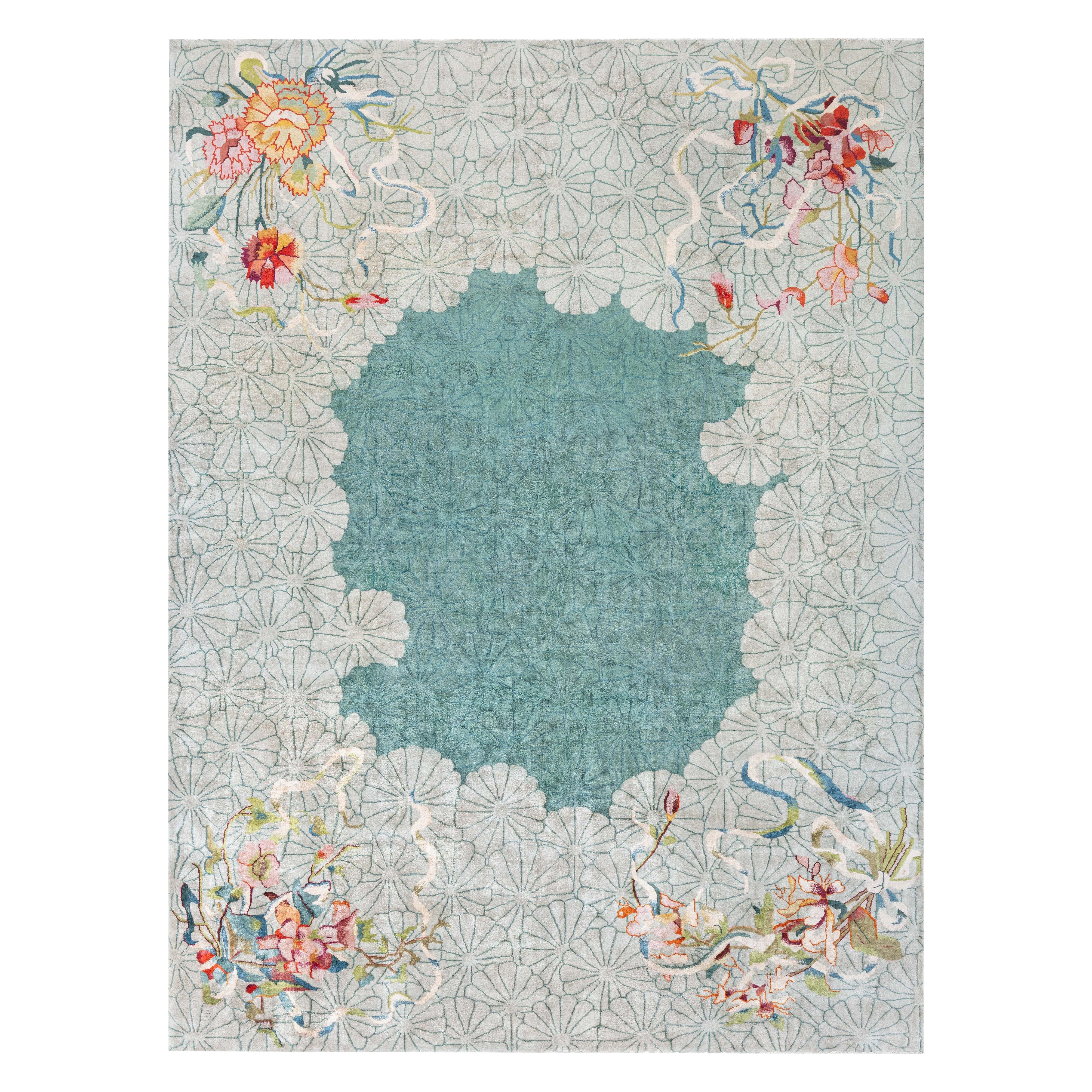 Doris Leslie Blau Vintage Chinese Deco Rug For Sale
