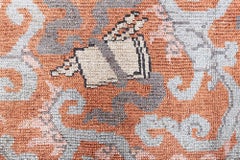 Doris Leslie Blau Vintage Chinese Floral Cream Hand-Knotted Silk Rug