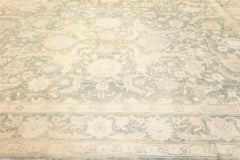 Doris Leslie Blau Vintage Chinese Floral Oversized Pale Sand Hand-Knotted Carpet