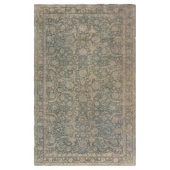 Doris Leslie Blau – Vintage-Teppich im chinesischen Blumenmuster, übergroß, hellsandfarben, handgeknüpft