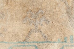 Tapis de table vintage Doris Leslie Blau, motif floral chinois, beige clair (dimensions adaptées)