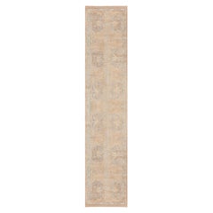 Tapis de table vintage Doris Leslie Blau, motif floral chinois, beige clair (dimensions adaptées)