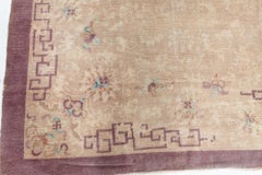 Doris Leslie Blau Vintage Chinese Geometric Classic Taupe Hand-Knotted Carpet