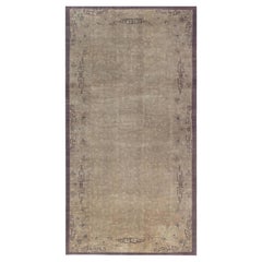 Doris Leslie Blau Vintage Chinese Geometric Classic Taupe Hand-Knotted Carpet