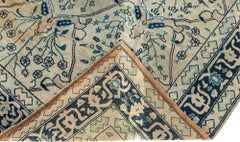 Doris Leslie Blau Vintage Chinese Geometric Light Beige Hand-Knotted Wool Rug
