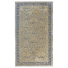 Doris Leslie Blau Vintage Chinese Geometric Light Beige Hand-Knotted Wool Rug