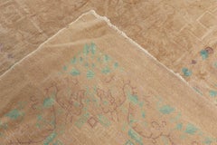 Doris Leslie Blau Vintage Chinese Geometric Oversized Tan Rug (Size Adjusted)