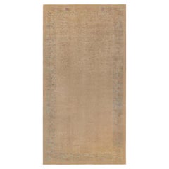 Doris Leslie Blau Vintage Chinese Geometric Oversized Tan Rug (Size Adjusted)