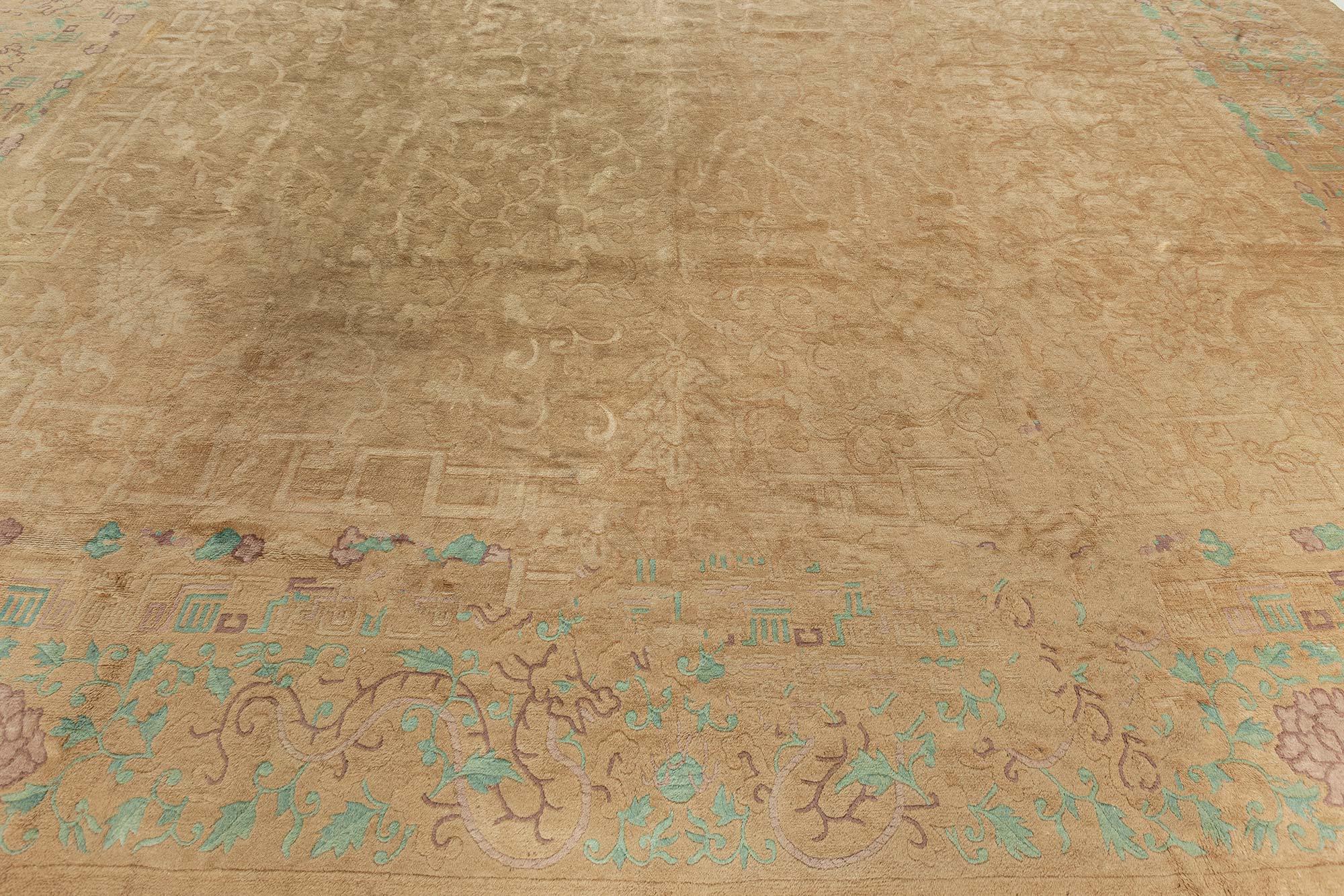 Hand-Knotted Doris Leslie Blau Antique Chinese Art Deco Rug (size adjusted) For Sale