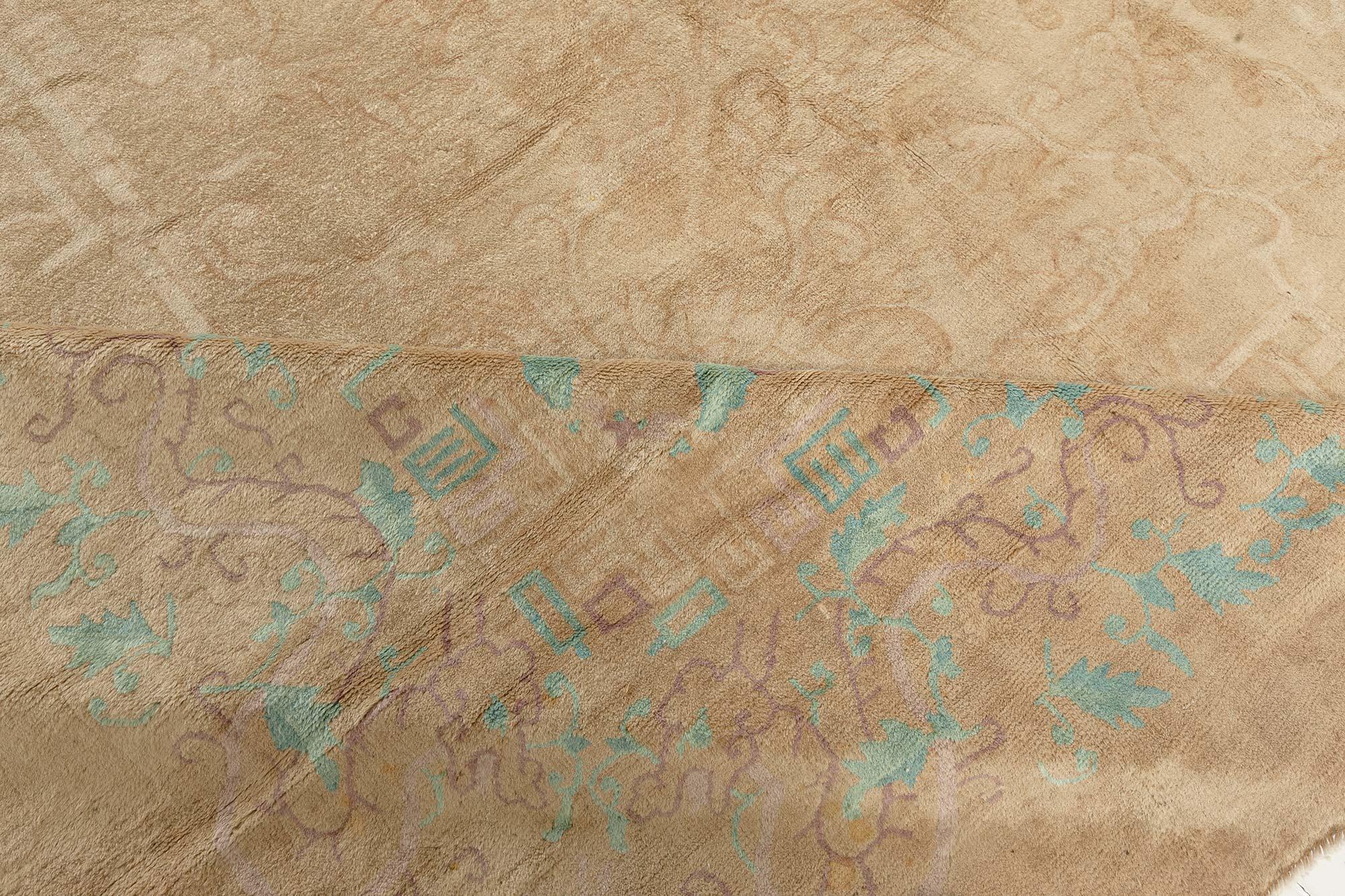 20th Century Doris Leslie Blau Antique Chinese Art Deco Rug (size adjusted) For Sale