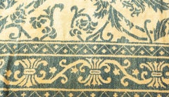 Doris Leslie Blau Vintage Chinese Soft Beige With Navy Blue Rug Damask Design