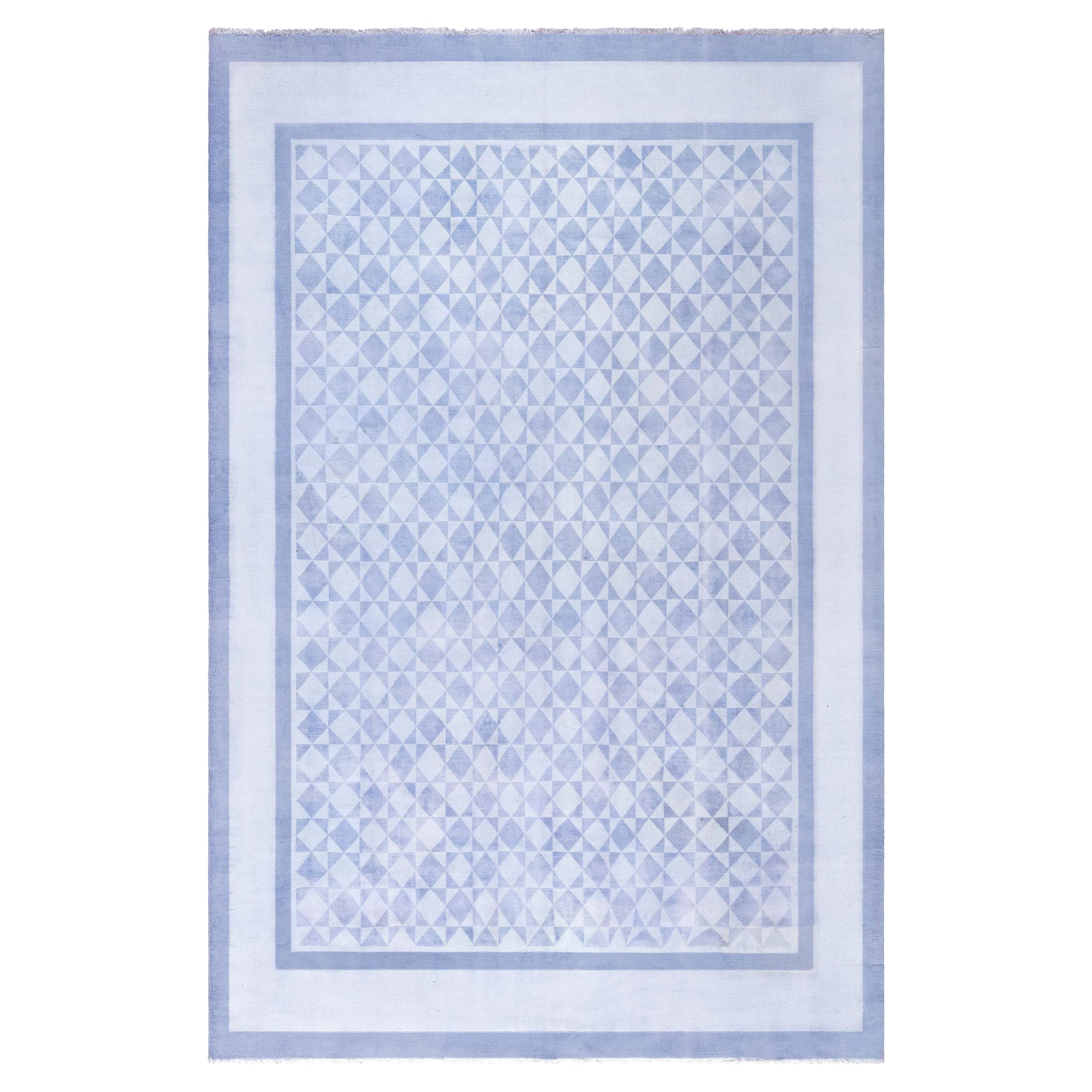 Doris Leslie Blau Vintage Cotton Indian Rug For Sale