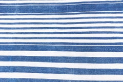 Doris Leslie Blau Vintage Dhurrie Striped White And Blue Flatweave Cotton Rug