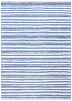 Doris Leslie Blau Vintage Dhurrie White And Light Blue Hand-Knotted Rug