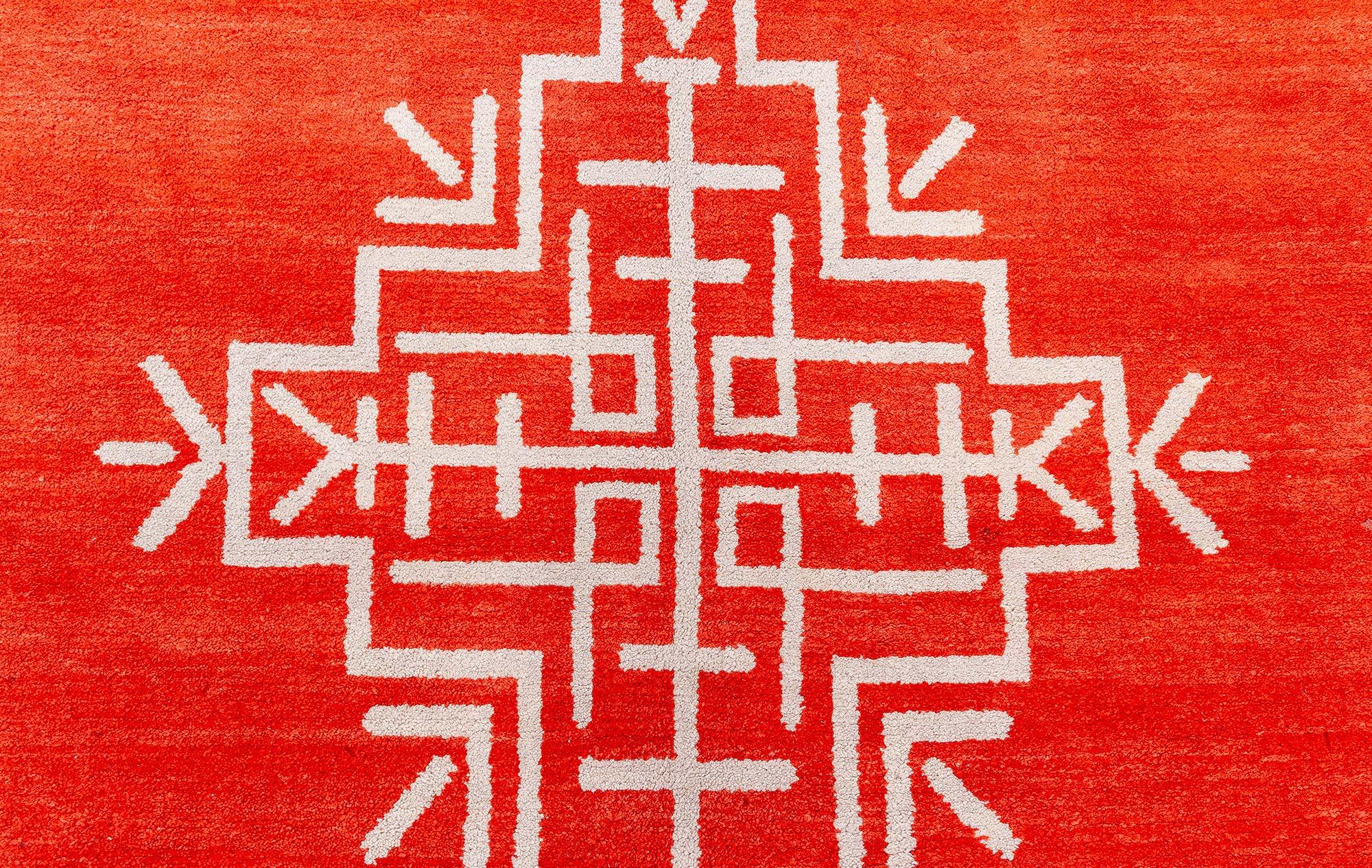 Tappeto Vintage Art Deco in rosso e nero
Dimensioni: 8'4