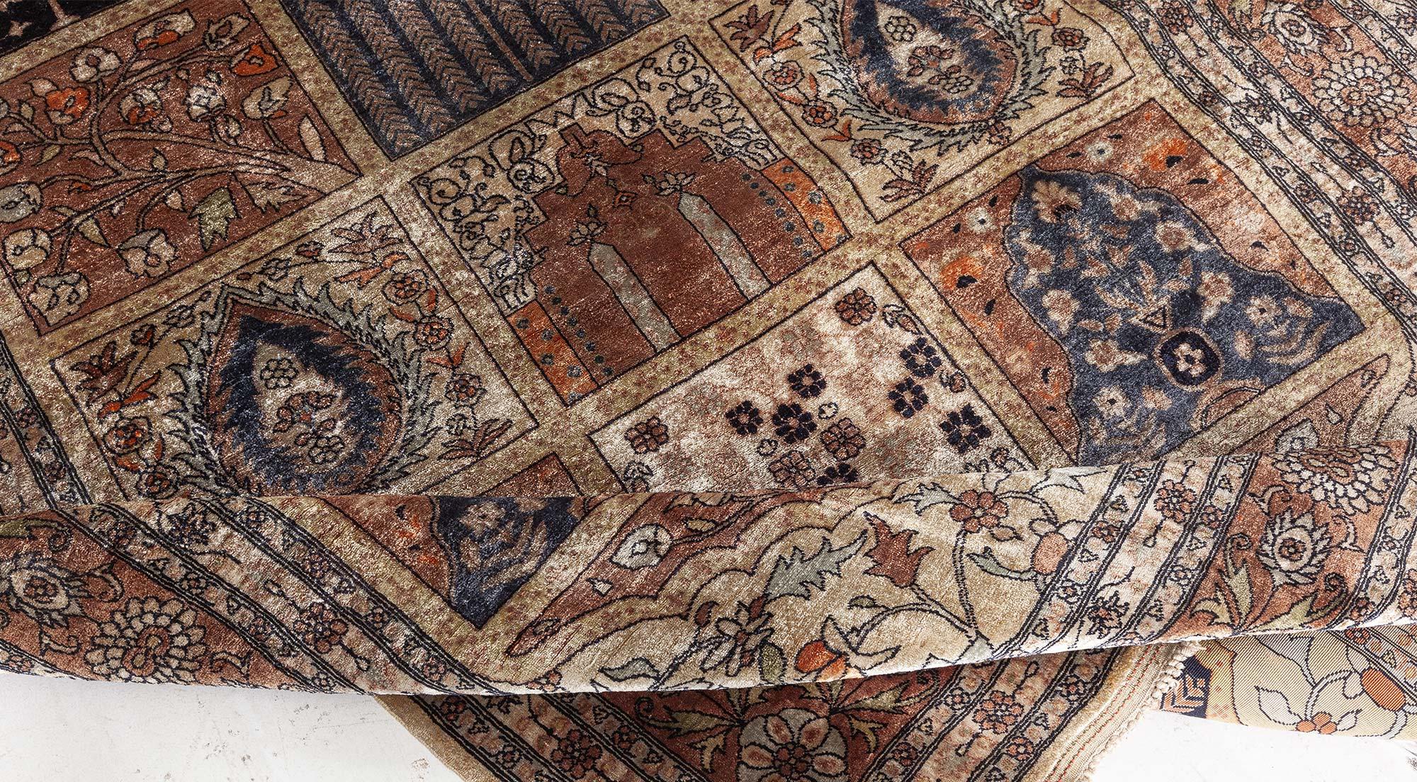Tapis de soie égyptienne vintage
Taille : 134 × 203 cm (4'5
