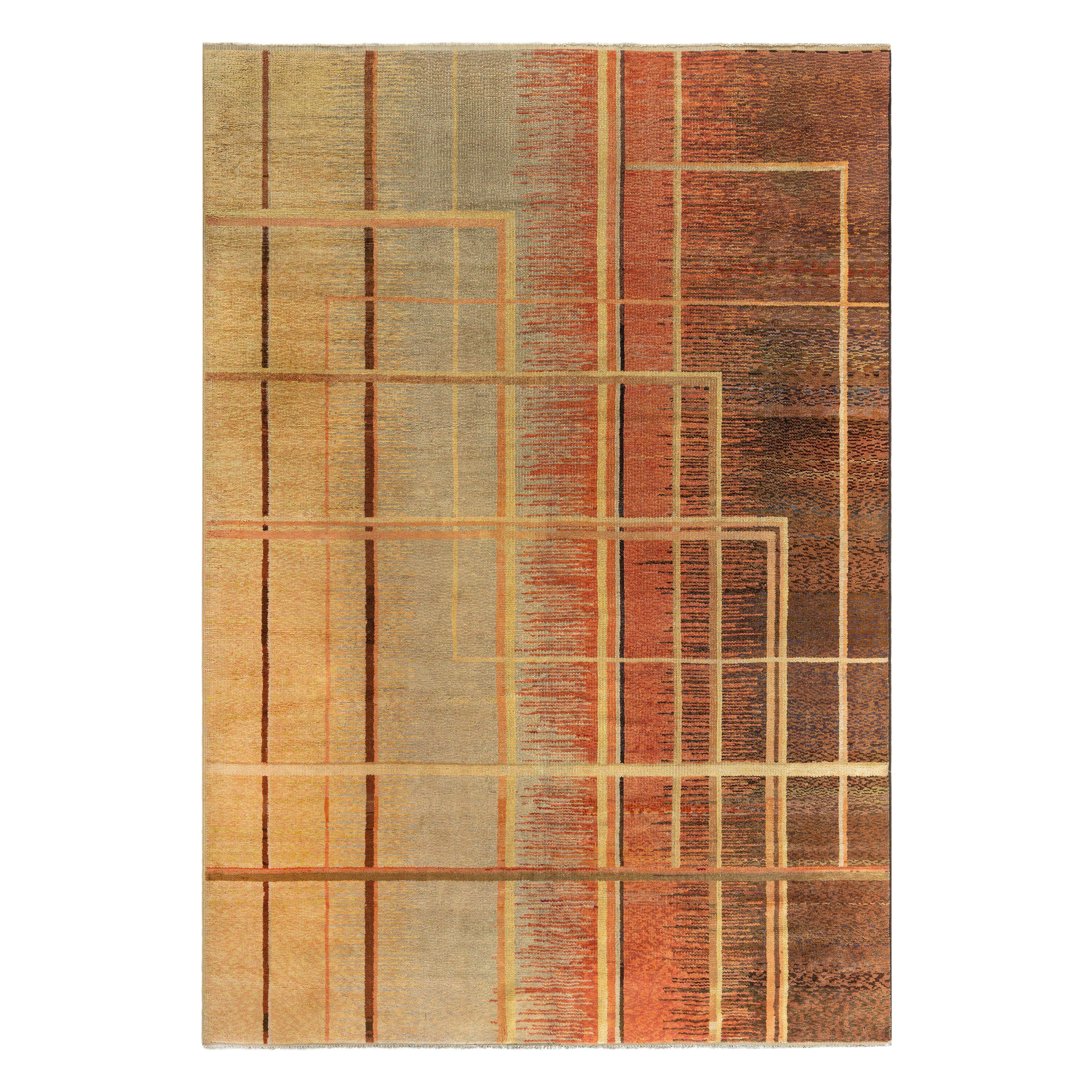 Doris Leslie Blau Vintage European Art Deco Rug For Sale