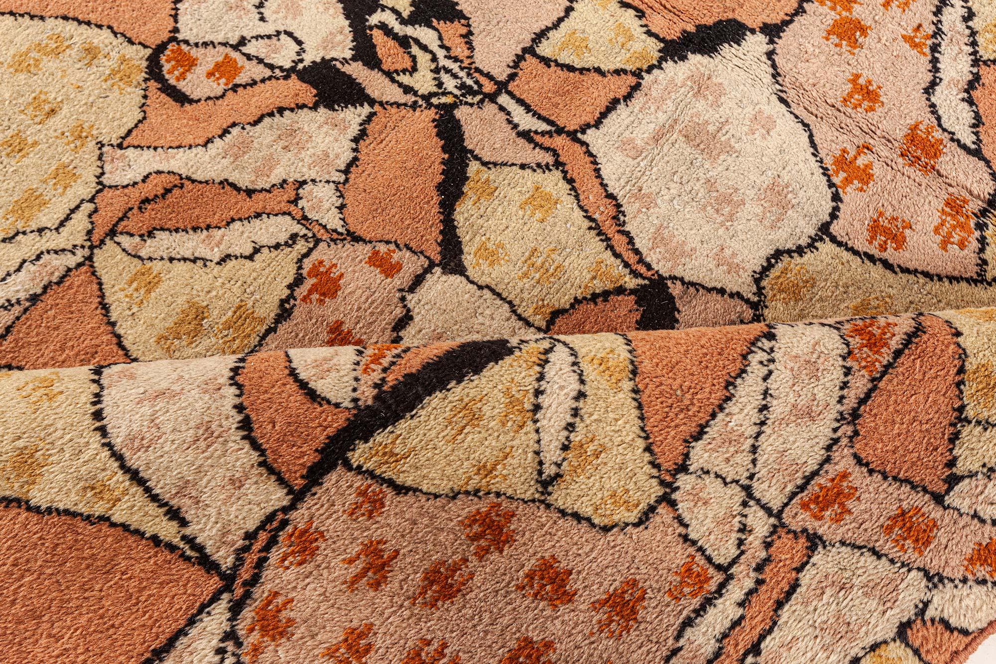 Art Deco Doris Leslie Blau Vintage European Modernist Rug For Sale