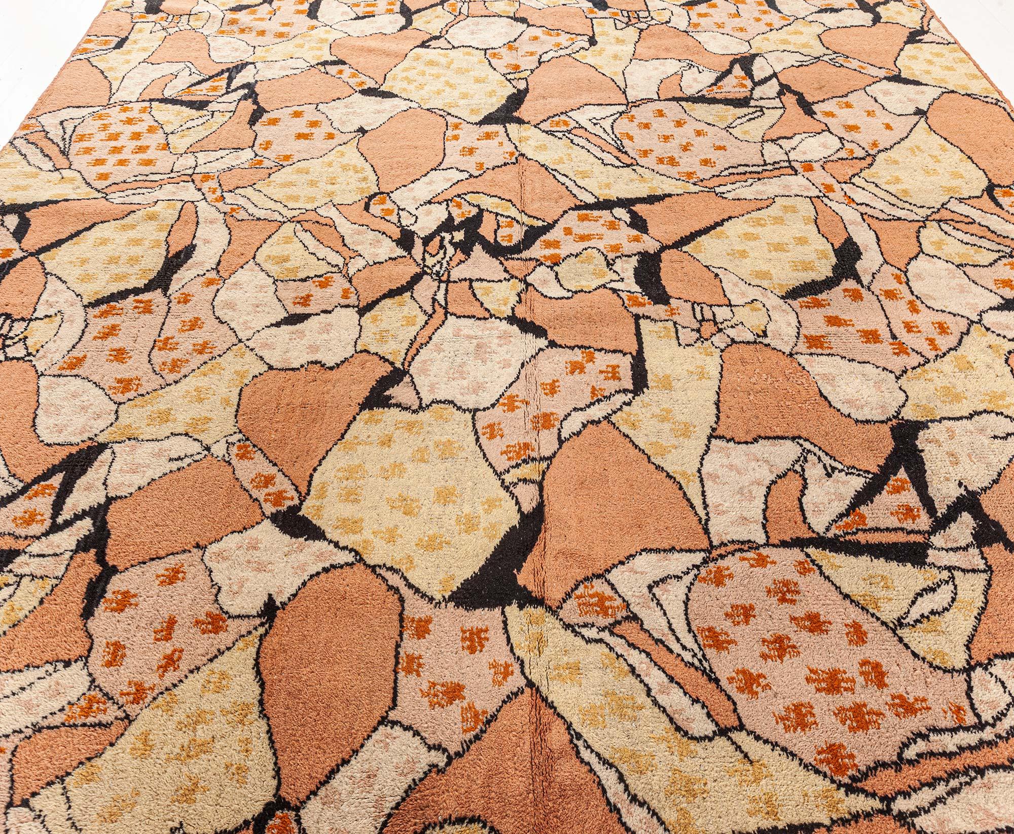 Hand-Knotted Doris Leslie Blau Vintage European Modernist Rug For Sale