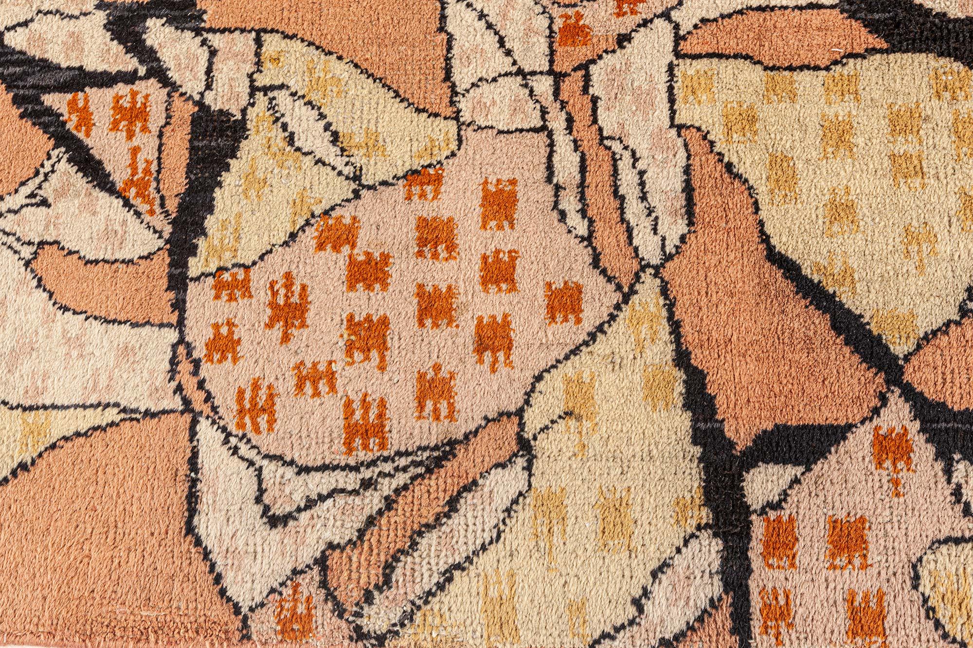 20th Century Doris Leslie Blau Vintage European Modernist Rug For Sale