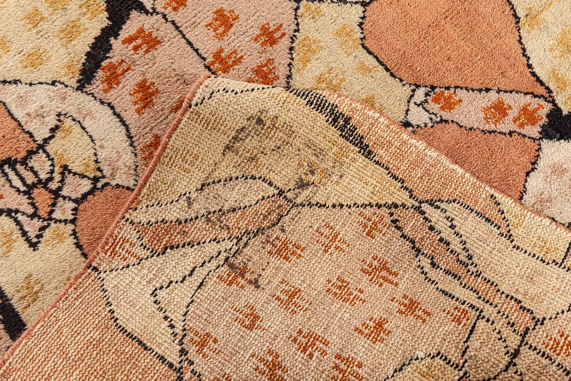 Wool Doris Leslie Blau Vintage European Modernist Rug For Sale