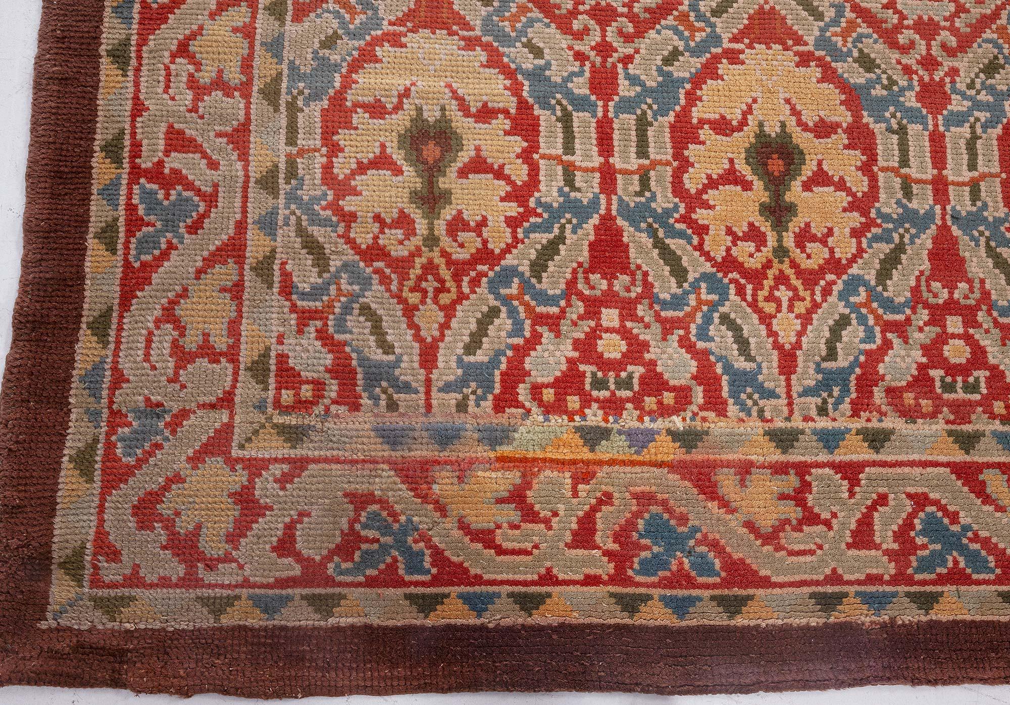 Wool Doris Leslie Blau Vintage Spanish All-Over Carpet For Sale