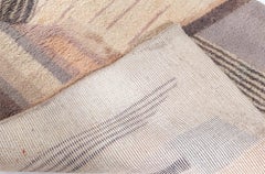 Doris Leslie Blau Vintage French Art Deco Abstract Light Beige Hand-Knotted Rug