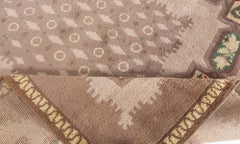 Doris Leslie Blau Vintage French Art Deco Classic Taupe - Rug By Paule Leleu