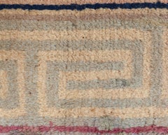 Doris Leslie Blau Vintage French Art Deco Floral Soft Beige Hand-Knotted Rug