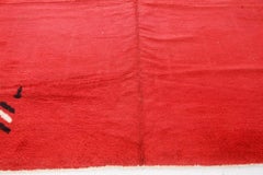 Doris Leslie Blau Vintage French Art Deco Geometric Crimson Hand-Knotted Rug