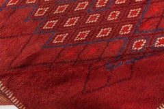 Doris Leslie Blau Vintage French Art Deco Geometric Red Rug By Paul Leleu