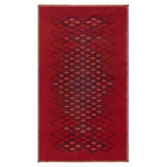 Doris Leslie Blau Vintage French Art Deco Geometric Red Rug By Paul Leleu