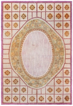 Doris Leslie Blau Vintage French Art Deco Handwoven Wool Carpet